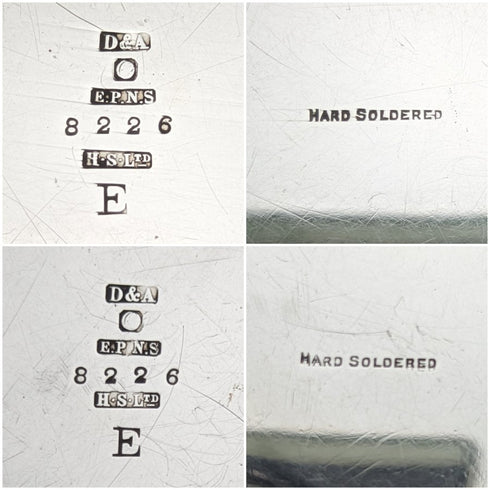 British vintage silver plate dessert plate pair diameter 21cm